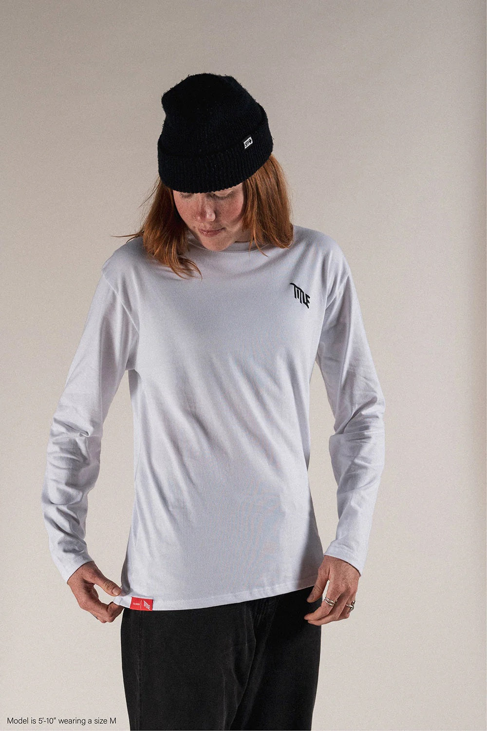 Polera Title Essential LS Blanca