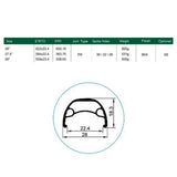 Llanta Weinmann U28 27.5 32H Presta Con Ojetillos