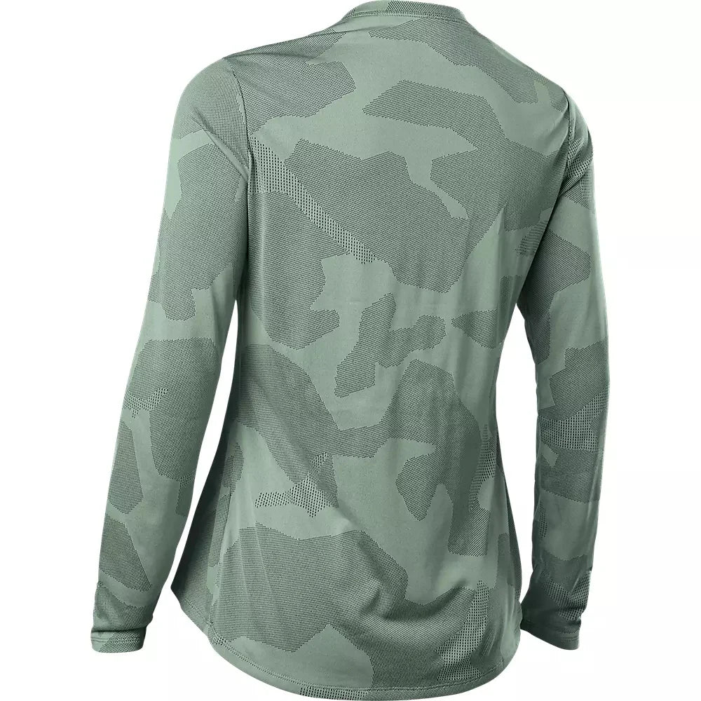 Polera Bicicleta Mujer Ranger Trudri™ Manga Larga Verde Fox