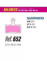 Pastillas LESS BRAKES Balanced 652 para Shimano XTR, XT, SLX