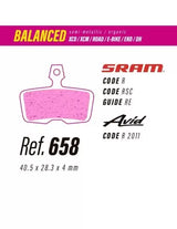 Pastillas LESS BRAKES Balanced 658 para Sram Code, Guide RE