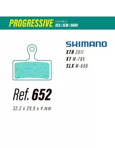 Pastillas LESS BRAKES Progressive 652 para Shimano XTR, XT, SLX