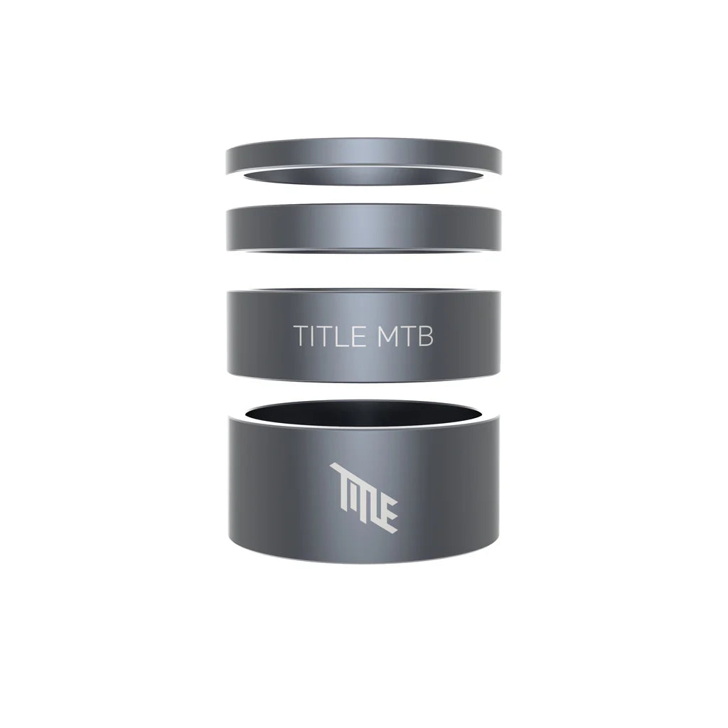Kit Espaciador de Dirección Aluminio Title Grey