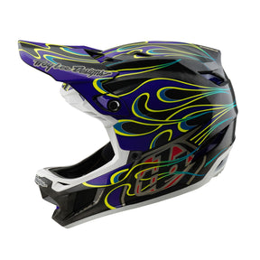 Casco Bicicleta Troy Lee Designs D4 Carbon Torched Negro / Morado