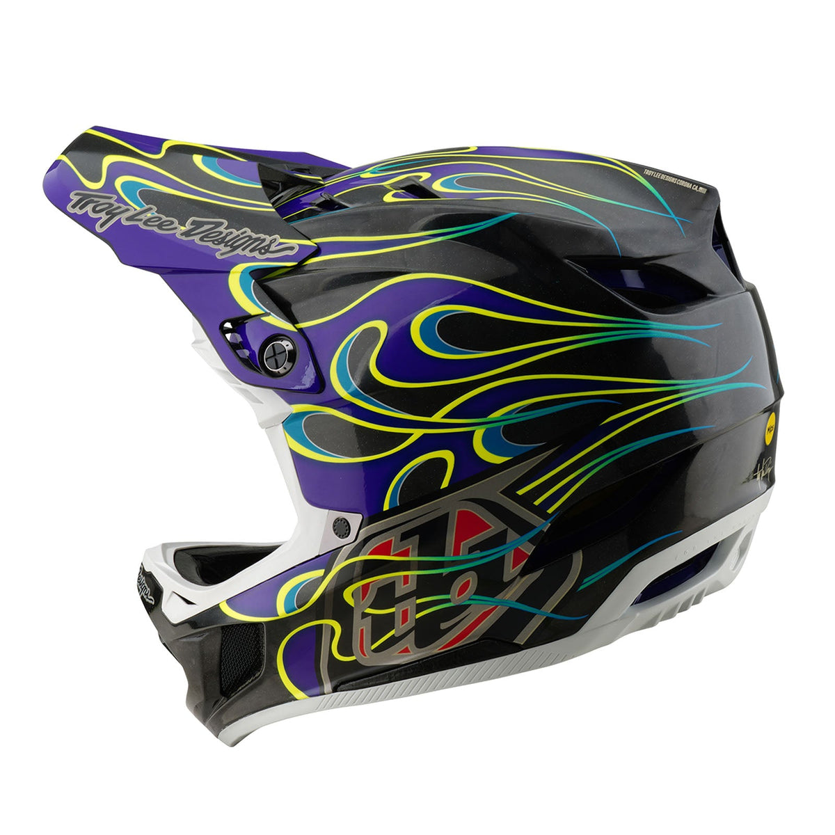 Casco Bicicleta Troy Lee Designs D4 Carbon Torched Negro / Morado