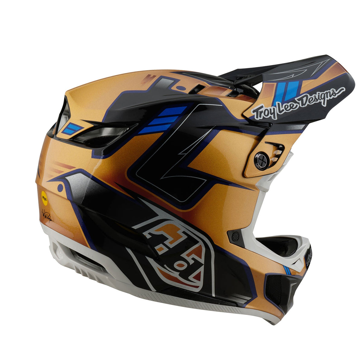 Casco Bicicleta Troy Lee Designs D4 Composite Royalty Negro / Dorado