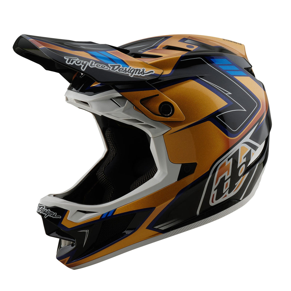 Casco Bicicleta Troy Lee Designs D4 Composite Royalty Negro / Dorado
