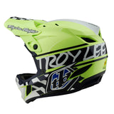 Casco Bicicleta Troy Lee Designs D4 Polyacrylite Fifty-50 Azul Marino / Glo Amarillo