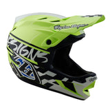 Casco Bicicleta Troy Lee Designs D4 Polyacrylite Fifty-50 Azul Marino / Glo Amarillo