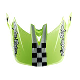 Casco Bicicleta Troy Lee Designs D4 Polyacrylite Fifty-50 Azul Marino / Glo Amarillo