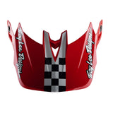 Casco Bicicleta Troy Lee Designs D4 Polyacrylite Fifty-50 Blanco / Rojo