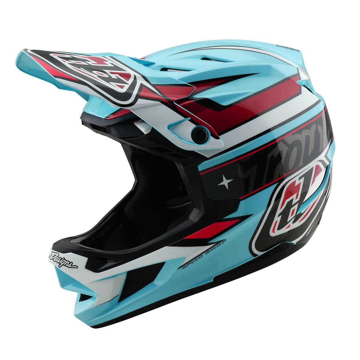 Casco Bicicleta Troy Lee Designs D4 Polyacrylite Linear Azul